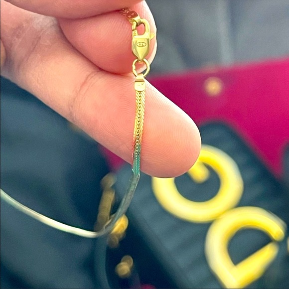 14k Gold Necklace with Ruby and Diamonds - Picture 5 of 6